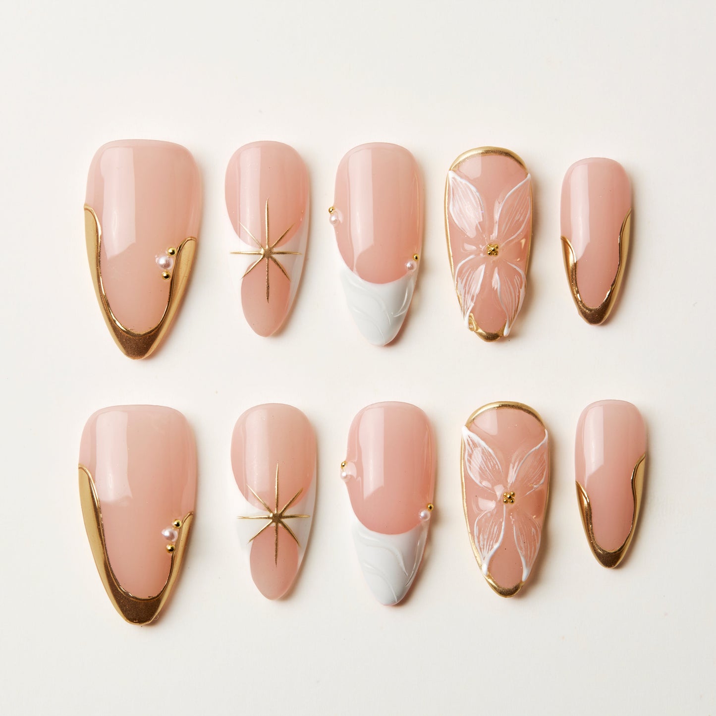 Golden-bloom-handmade-press-on-nails-bout-dart-studio-product-1