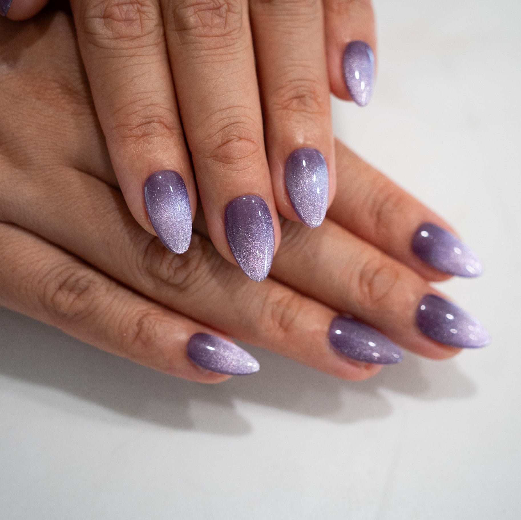 Purple-cat-eye-press-on-nails-bout-dart-model-4